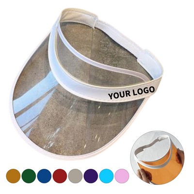 PVC Sun Visor Elastic Band Unisex Design