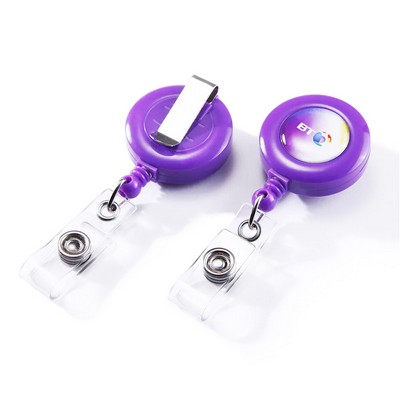 Retractable Round Badge Reel Holder
