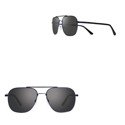 Revo Logan Satin Navy Blue Navigator Sunglasses