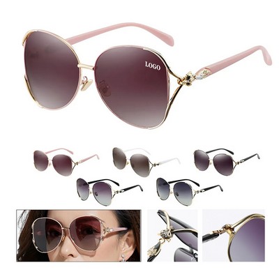 Chic Round-Frame Polarized Sunglasses for Women