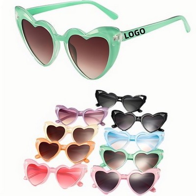 Fashion Heart Shaped Sunglasses Women Gradient Lens Sun Glasses Female Shades Eyewear UV400