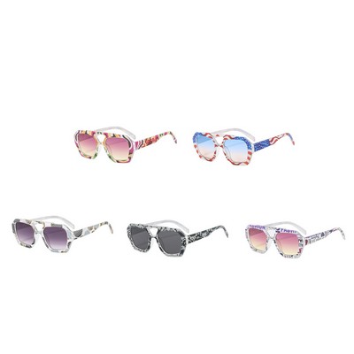 Floral Square Sunglasses