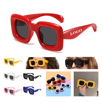 Bold Square Sunglasses with UV400 Protection