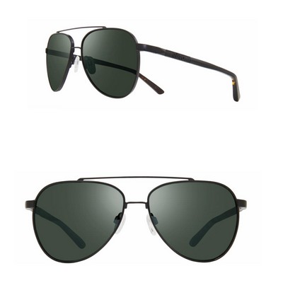 Revo Arthur Crystal Glass Lens Black Aviator Sunglasses
