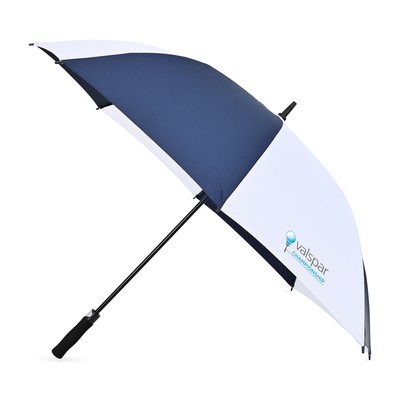 Elements 60" Recycled rPET Auto Open Golf Umbrella - Navy-White