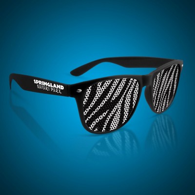 Zebra Print Novelty Sunglasses w/Pad Printed Arms