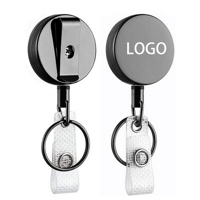 Round Retractable Badge Holder