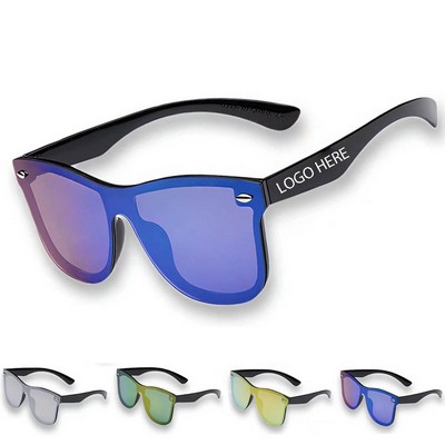 Mirrored metallic accent Sunglasses UV protection Sun glass