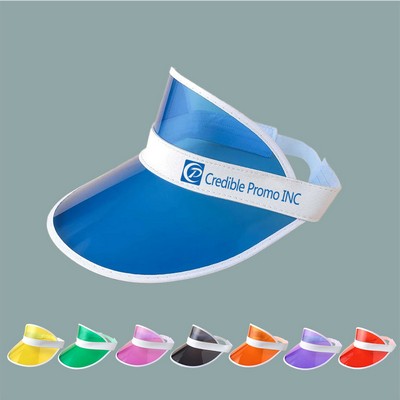 Unisex Clear/Transparent Sun Visor Hat Cap w/UV Protection