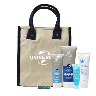 Aloe Up Sunnyside Market Tote kit w/Navy Trim